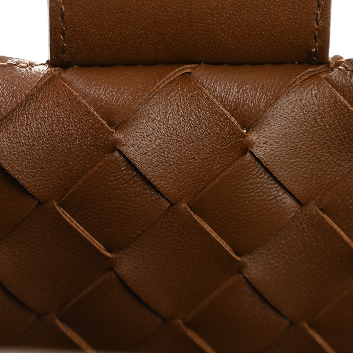 BOTTEGA VENETA ブラウン レザー ケース 編み込みデザイン Bottega Veneta Nappa Intrecciato Small Andiamo Shoulder Bag Cognac