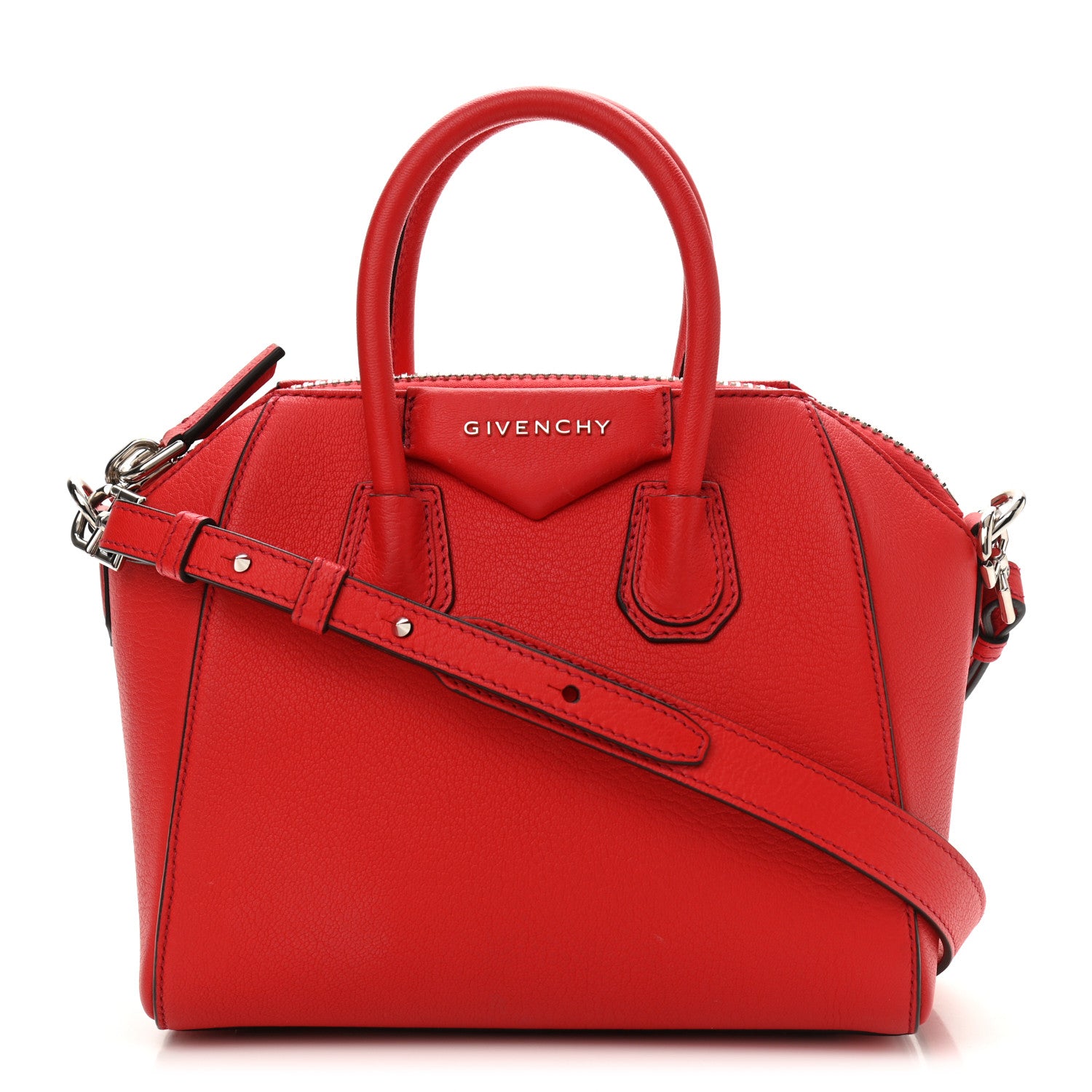 Givenchy Sugar Goatskin Mini Antigona Red 1 of 12
