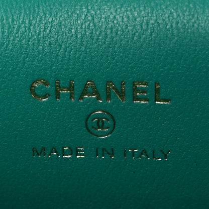 Chanel Caviar Quilted Sweetheart Mini Vanity Case Green 6 of 10