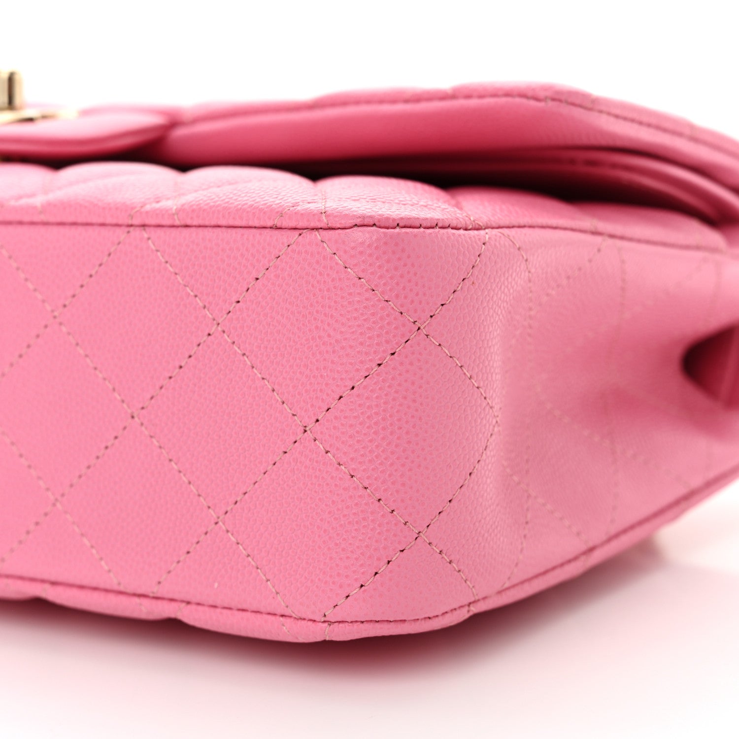 Chanel Caviar Quilted Medium Double Flap Pink 10 of 12