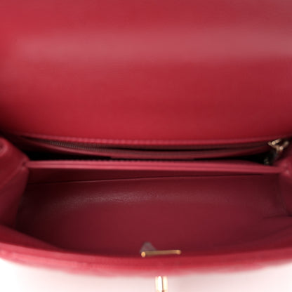 Chanel Caviar Quilted Mini Coco Handle Flap Dark Pink 5 of 10