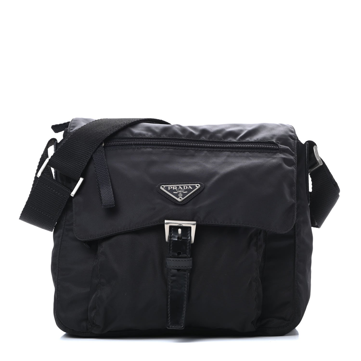 Prada Nylon Vela Messenger Black 1 of 13