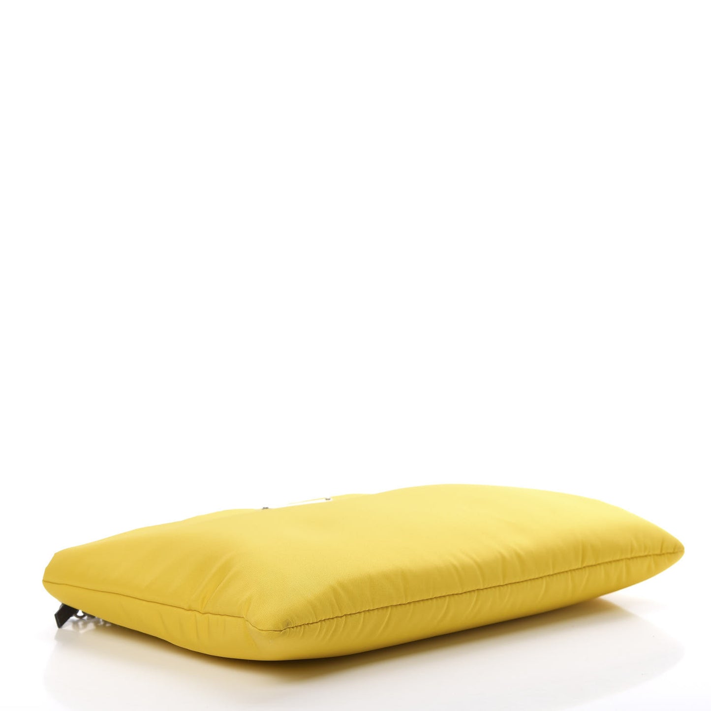 Tessuto Nylon Soft Padded Medium Chain Clutch Bag Giallo