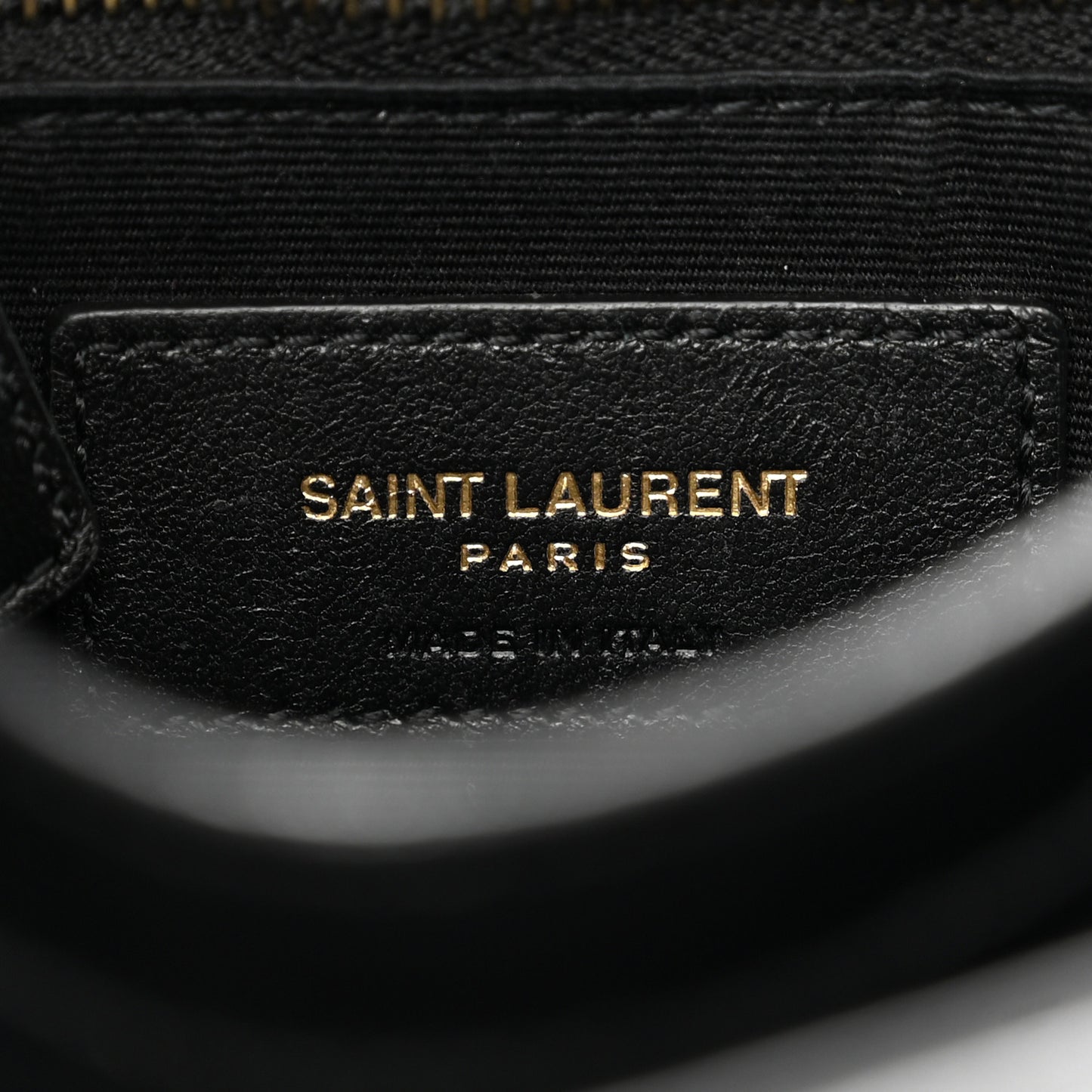 SAINT LAURENT Calfskin Y Quilted Monogram Toy Loulou Crossbody Bag Black