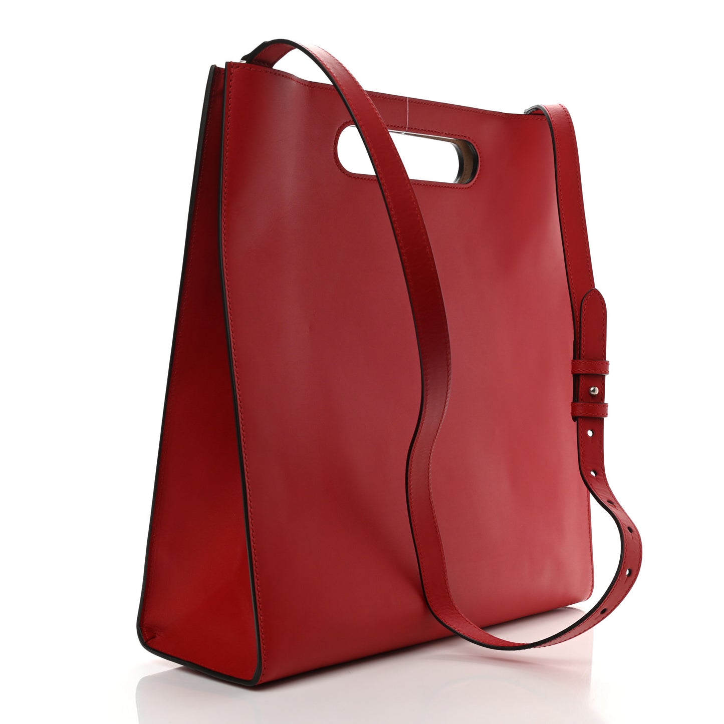 Calfskin Embossed Medium XL Tote Red