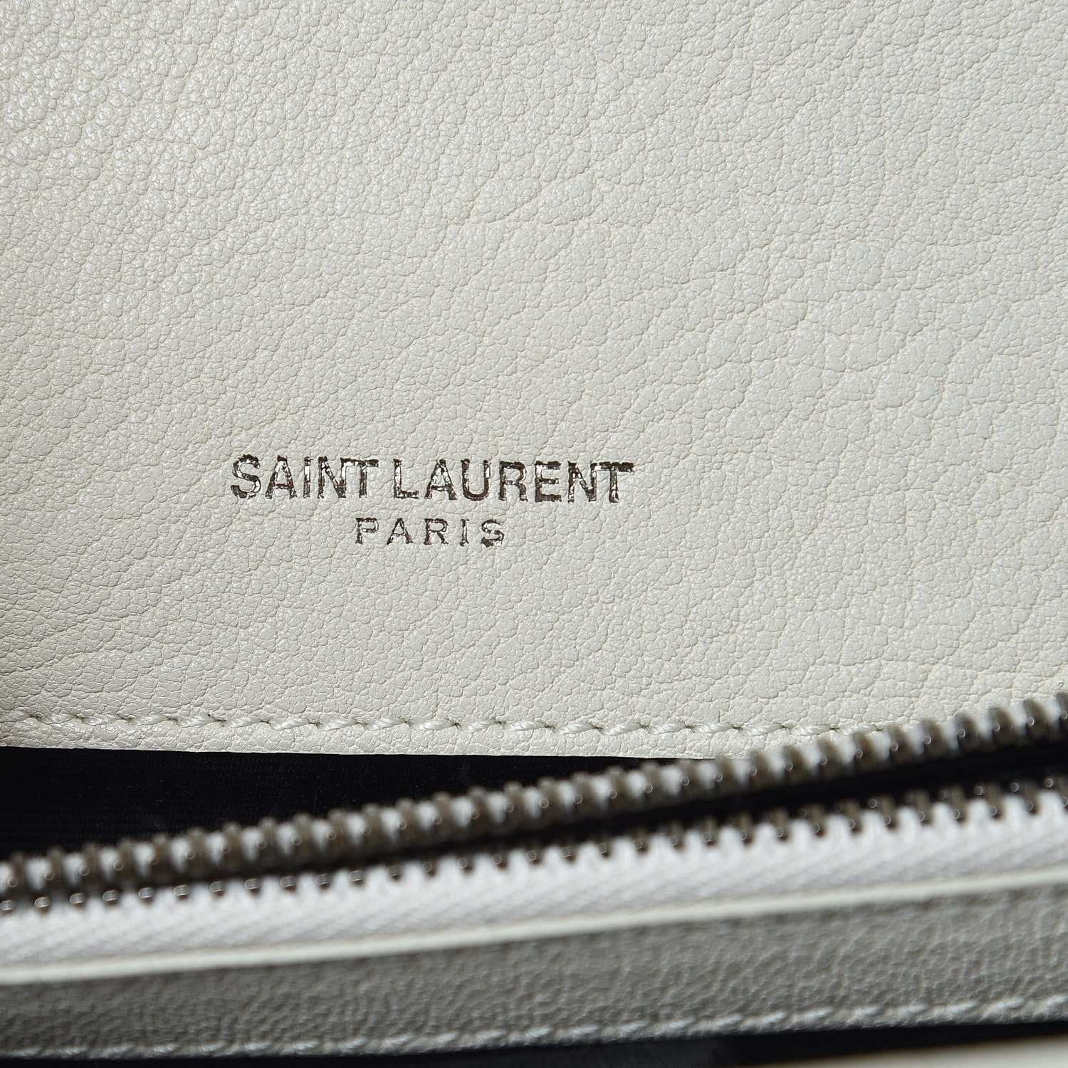Saint Laurent Sheepskin Matelasse Chevron Monogram Medium College Bag Dove White 6 of 9