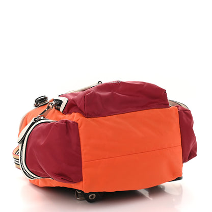 Burberry Nylon Medium Colorblock Rucksack Backpack Orange Red Parade 4 of 9