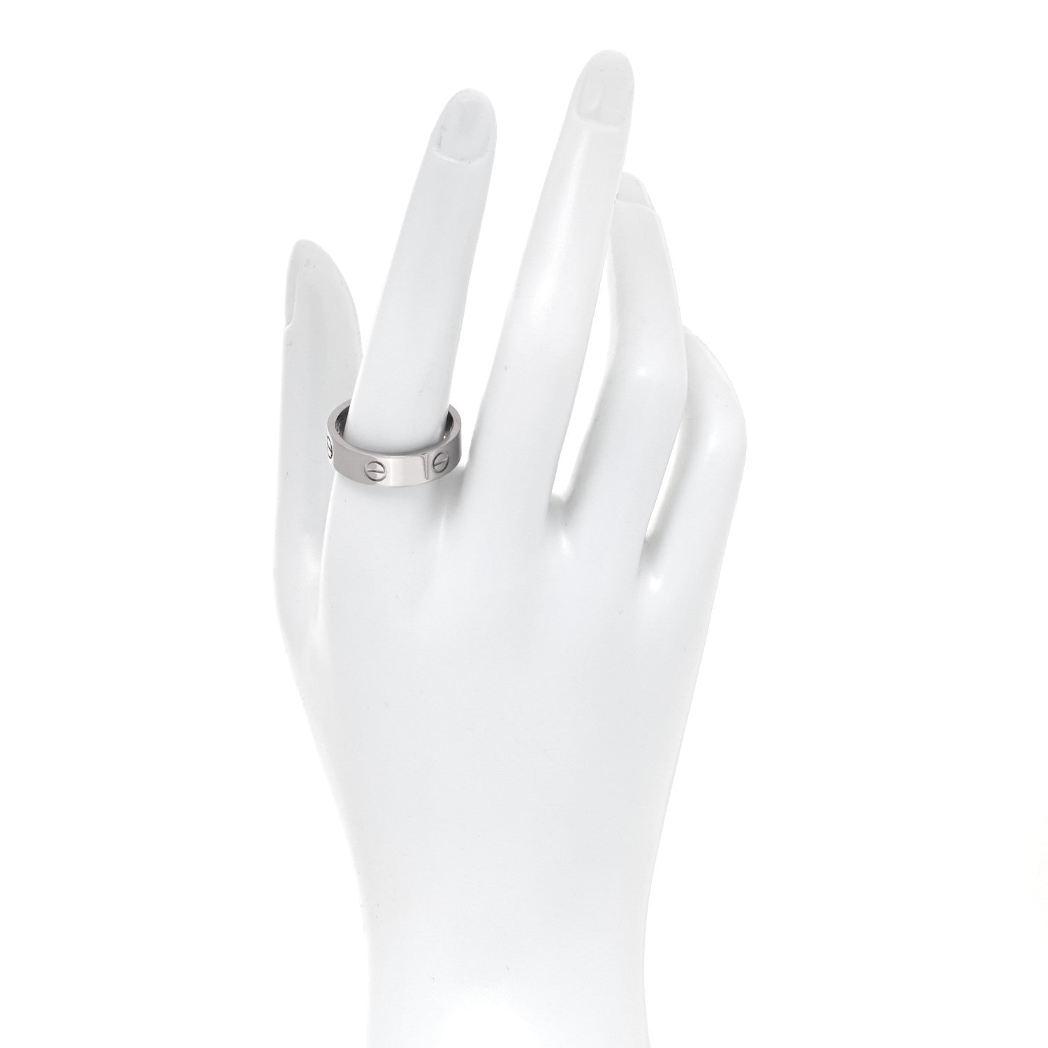 Cartier 18K White Gold 6mm LOVE Ring 62 10 2 of 4