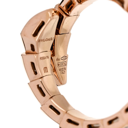 Bulgari 18K Rose Gold Diamond Serpenti Viper Pave Ring M 5 of 5