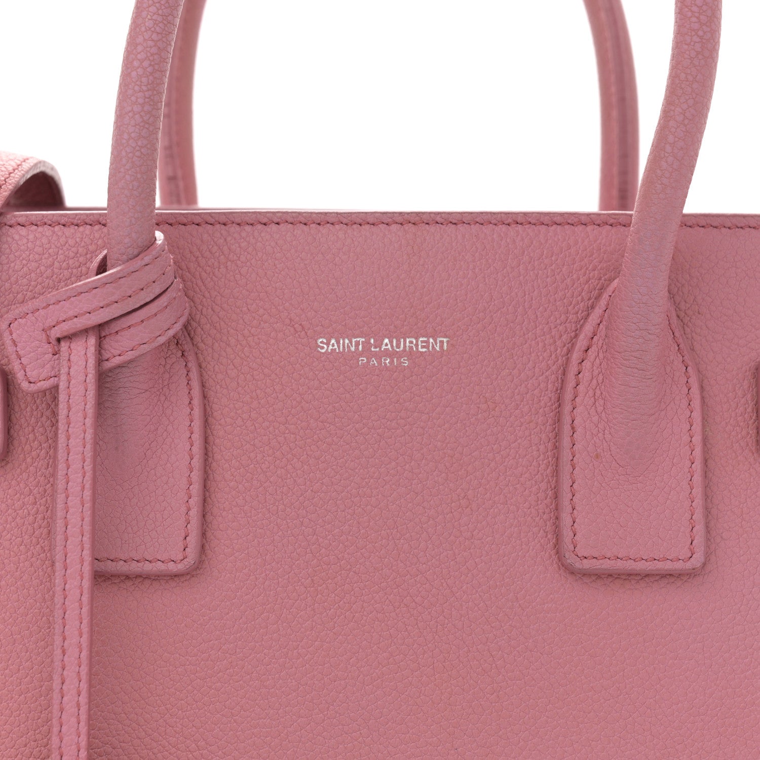 Saint Laurent Grained Calfskin Baby Sac De Jour Dark Rose 8 of 18