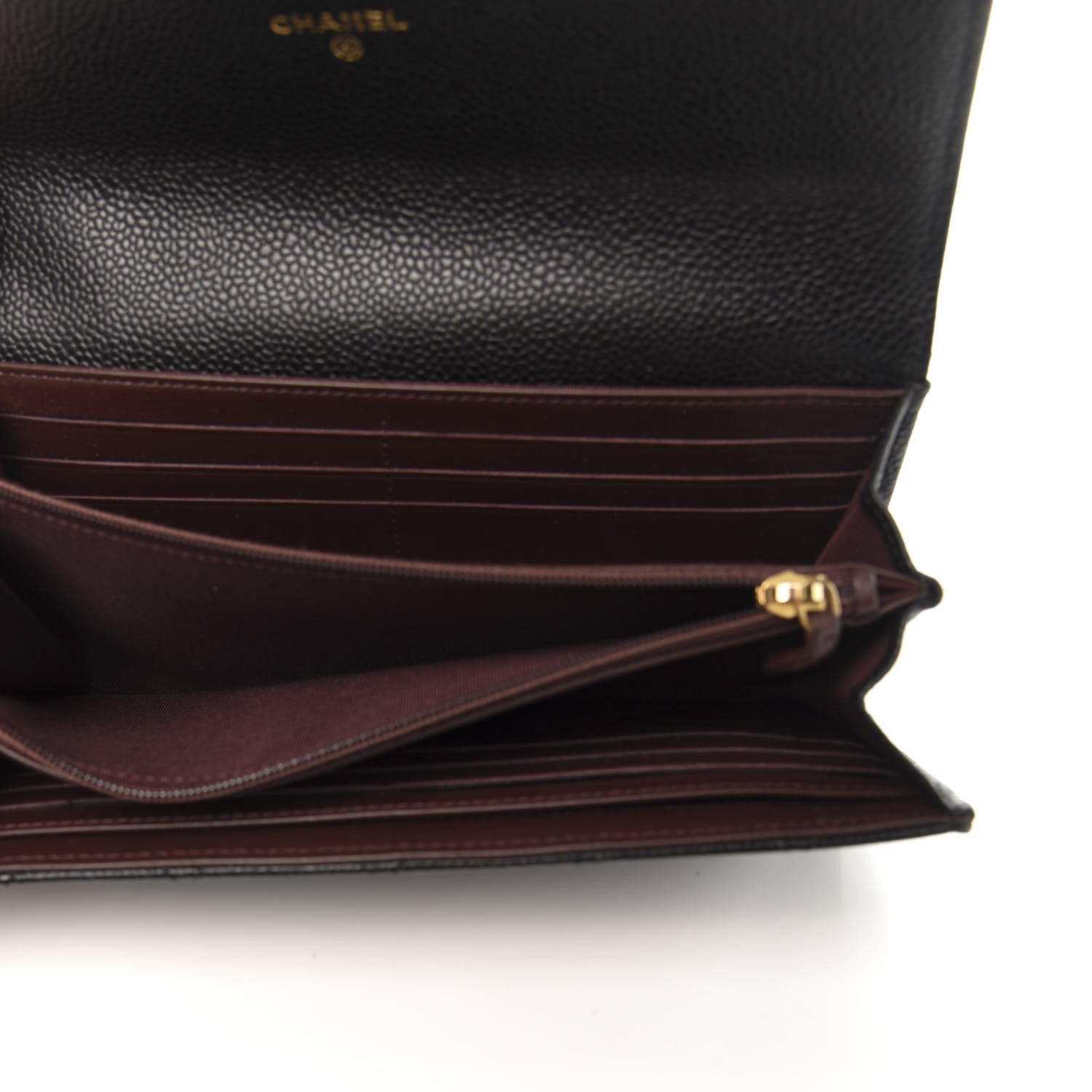 Chanel Caviar Quilted Large Gusset Flap Wallet Black 5 of 12