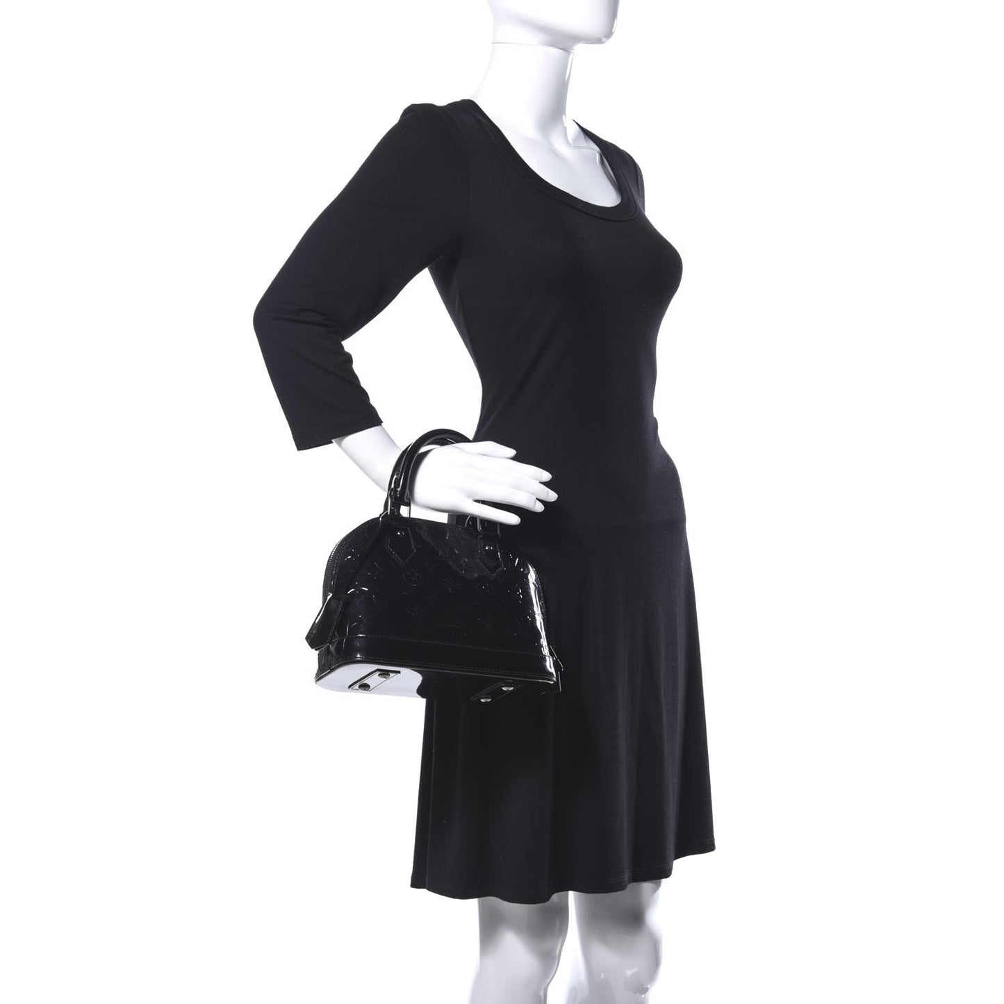 Textured Coated Canvas Baby's Breath Print Medium Lucrezia Black