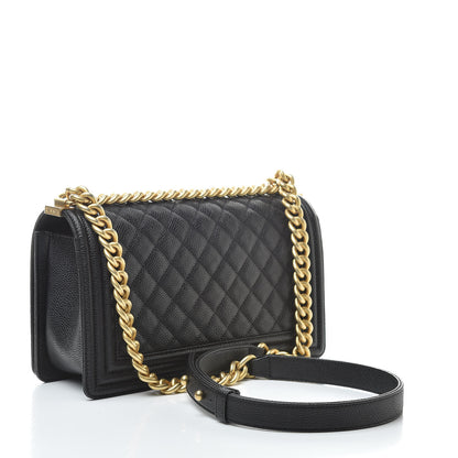 Chanel Caviar Quilted Medium Boy Flap Black 3 of 11