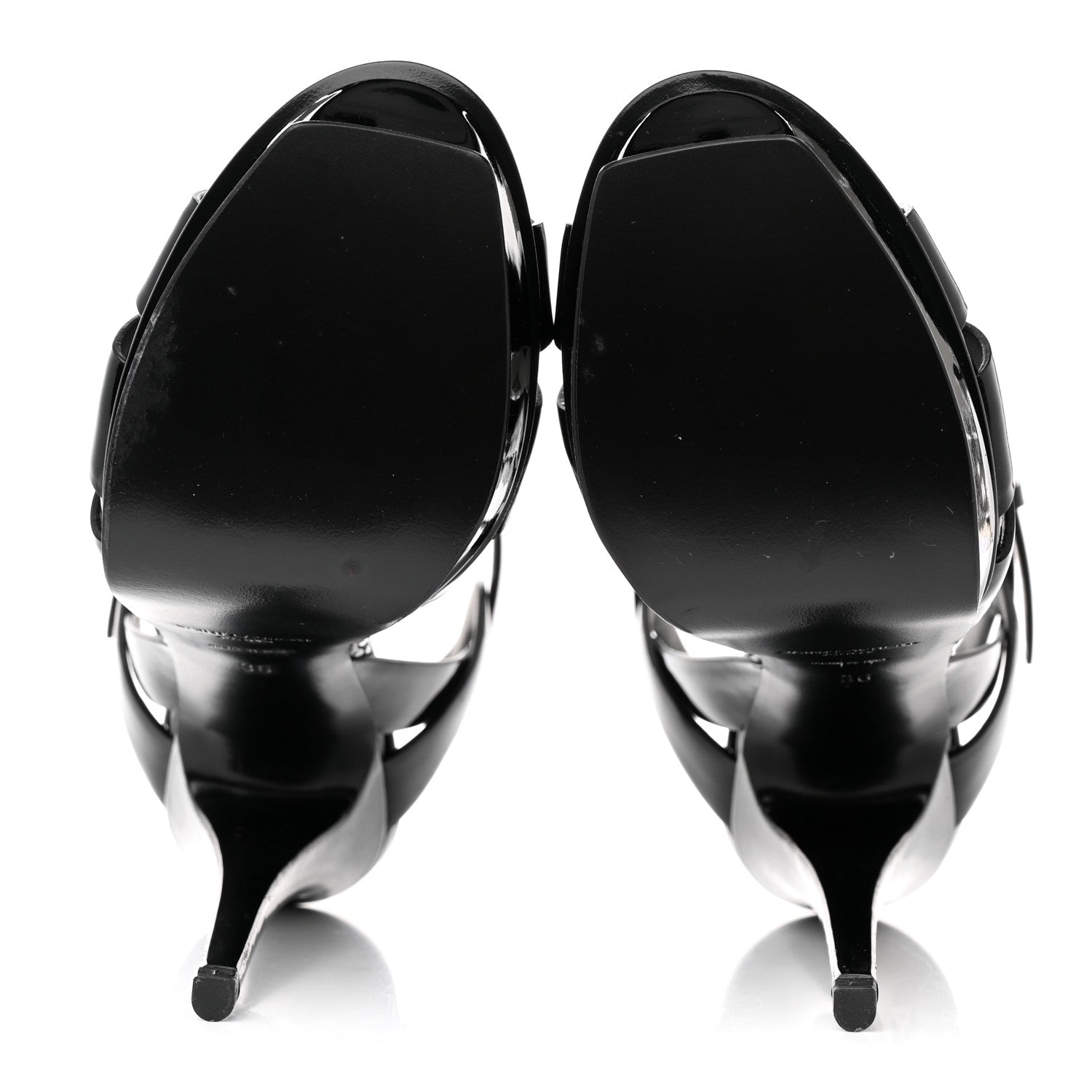 Saint Laurent Patent Tribute 105 Platform Sandals 36 Black 5 of 8