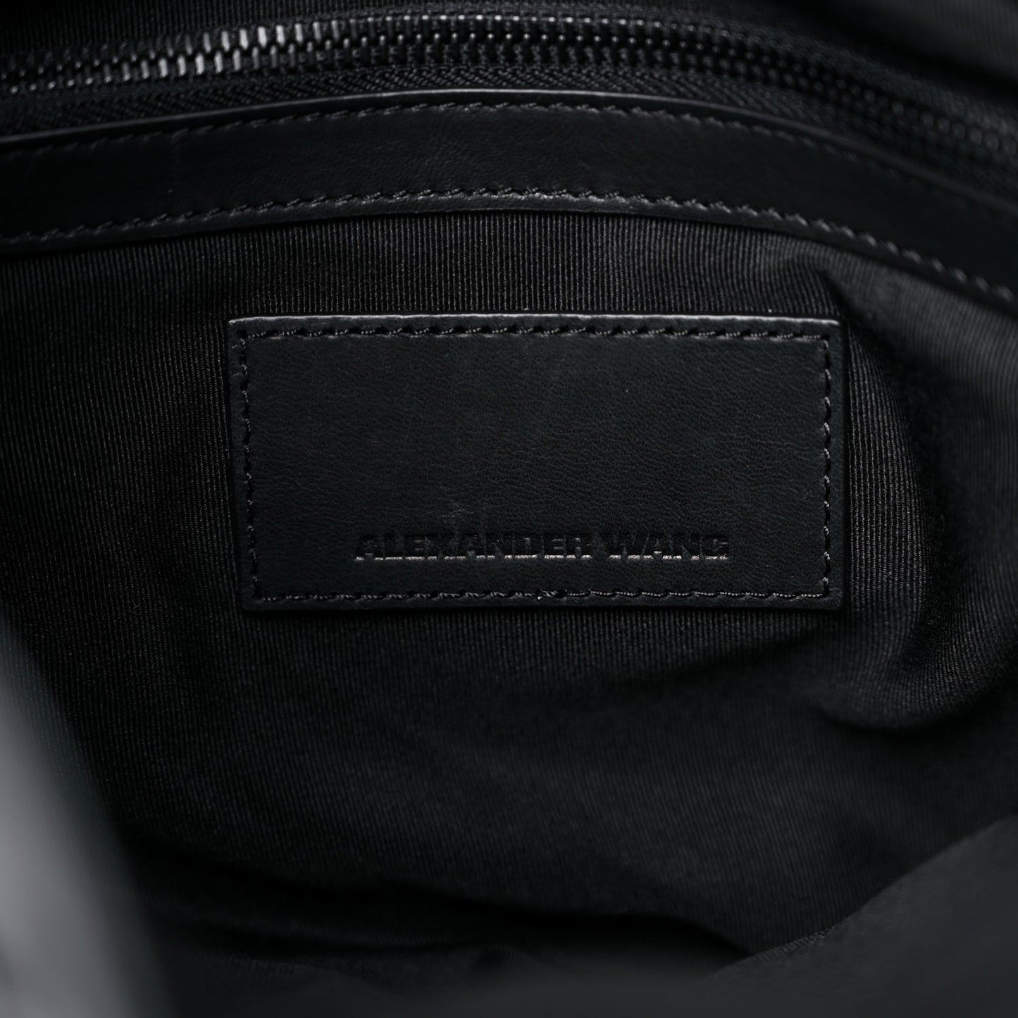 Pebbled Calfskin Studded Gym Sack Bag Black