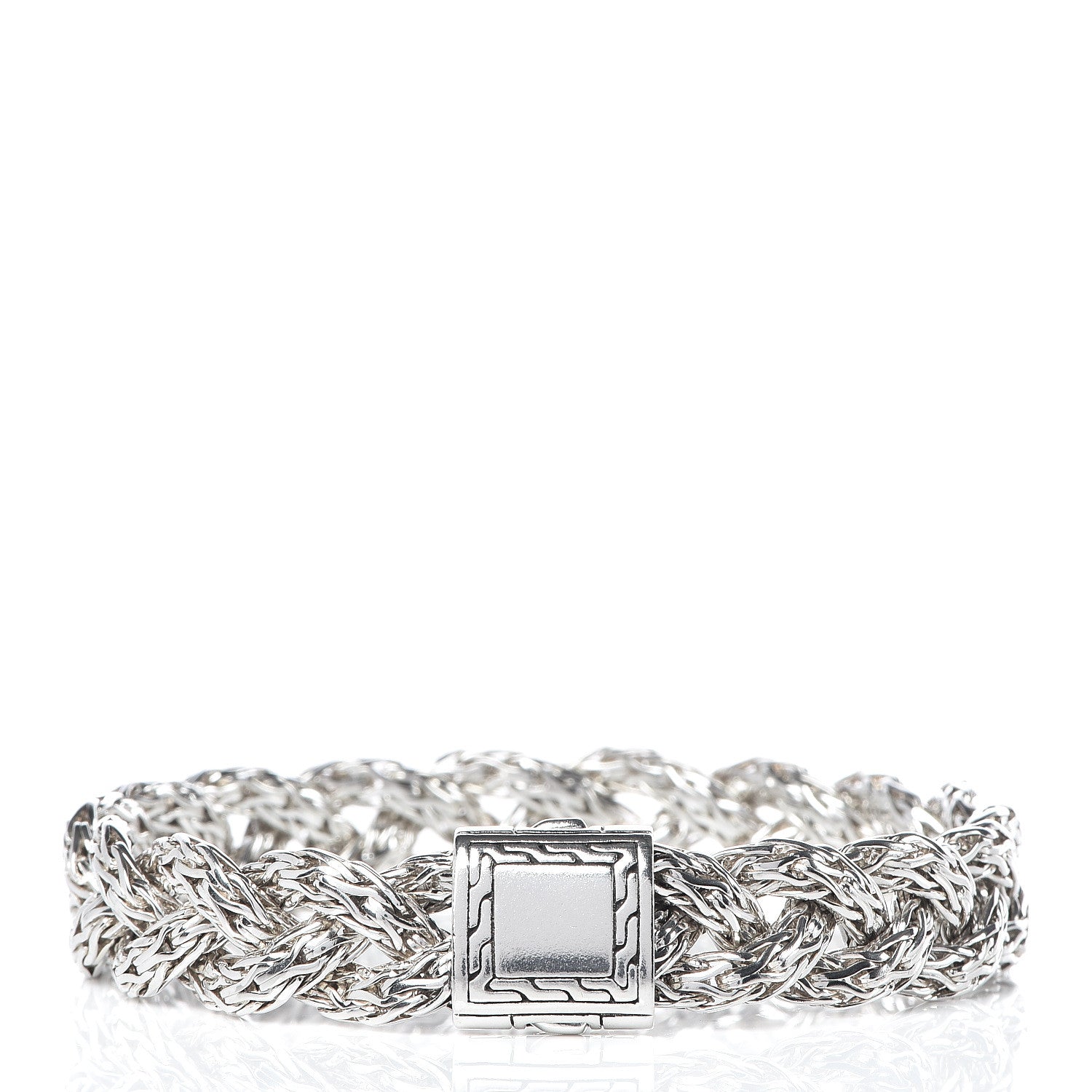 John Hardy Sterling Silver Medium Braided Classic Chain Bracelet 1 of 6
