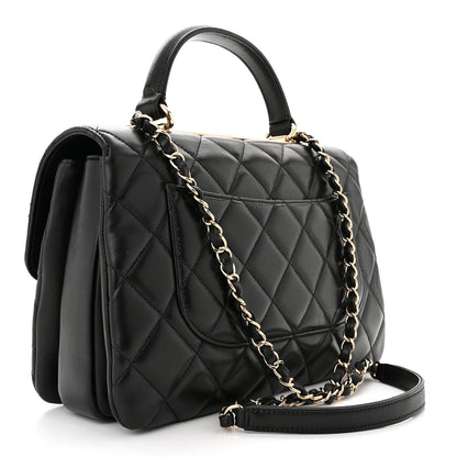 Chanel Lambskin Quilted Medium Trendy CC Flap Dual Handle Bag Black 3 of 11