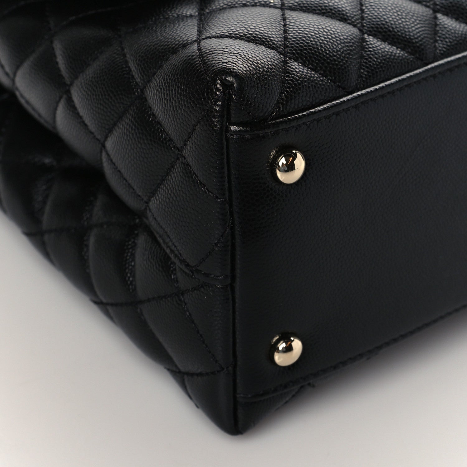 Chanel Caviar Quilted Small Coco Handle Flap Black 8 of 10