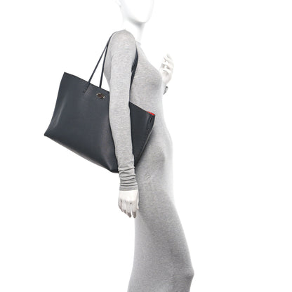 Fendi Cuoio Romano Selleria Bi-Color Large Carla Shopping Tote Asfalto Papavero 2 of 10