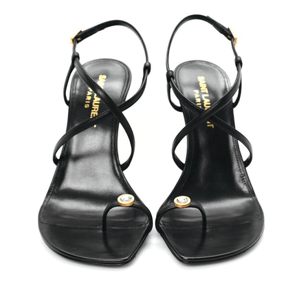 Saint Laurent Kid Egado Date 110 Sandals 35 Black 3 of 9