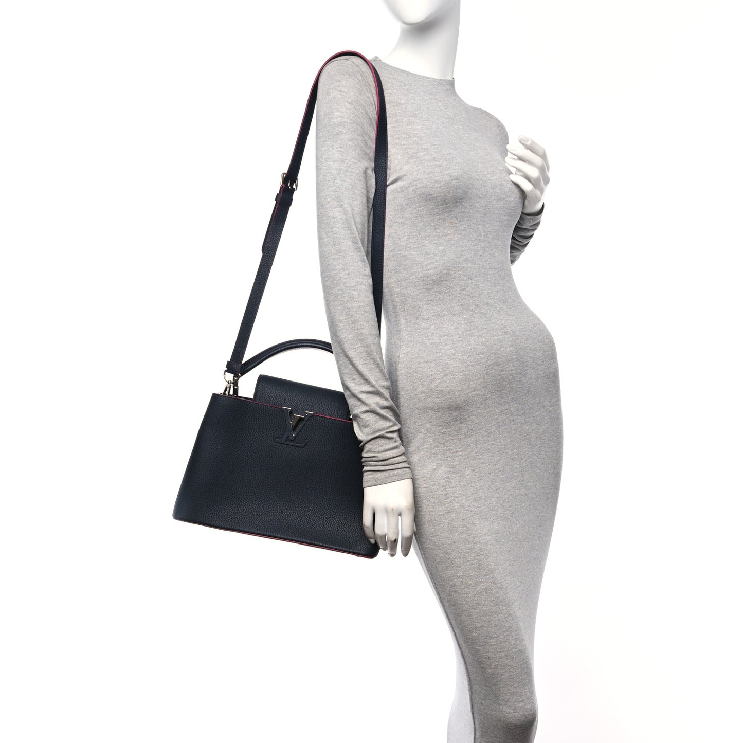 Taurillon Capucines BB Cobalt Fuchsia