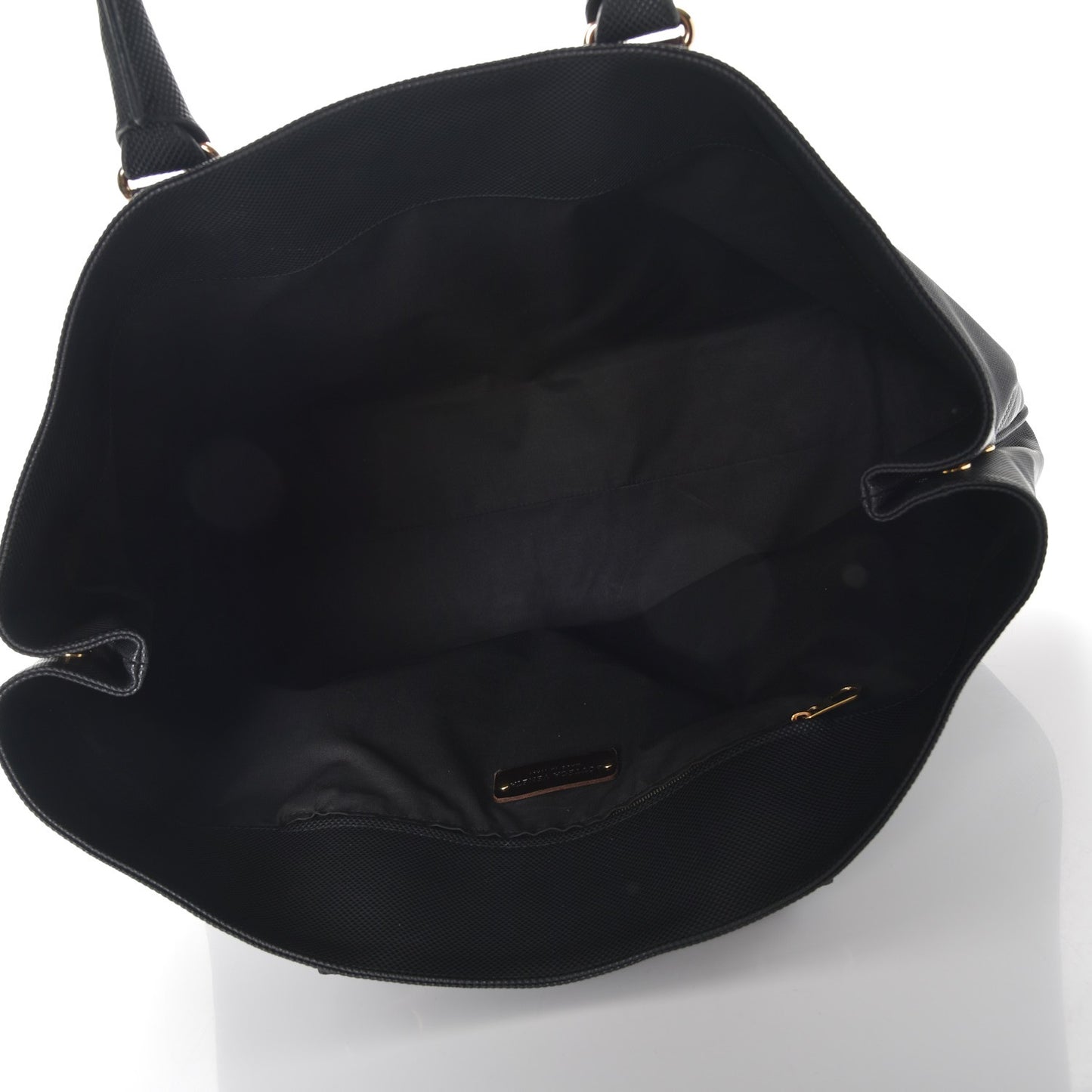Rubberized Canvas Large Marco Polo Tote Black