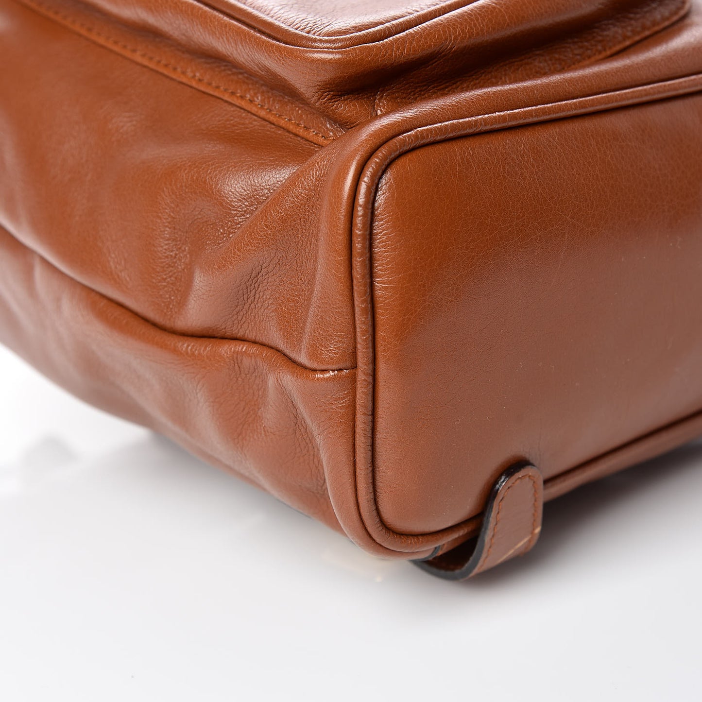 Calfskin Bamboo Backpack Brown