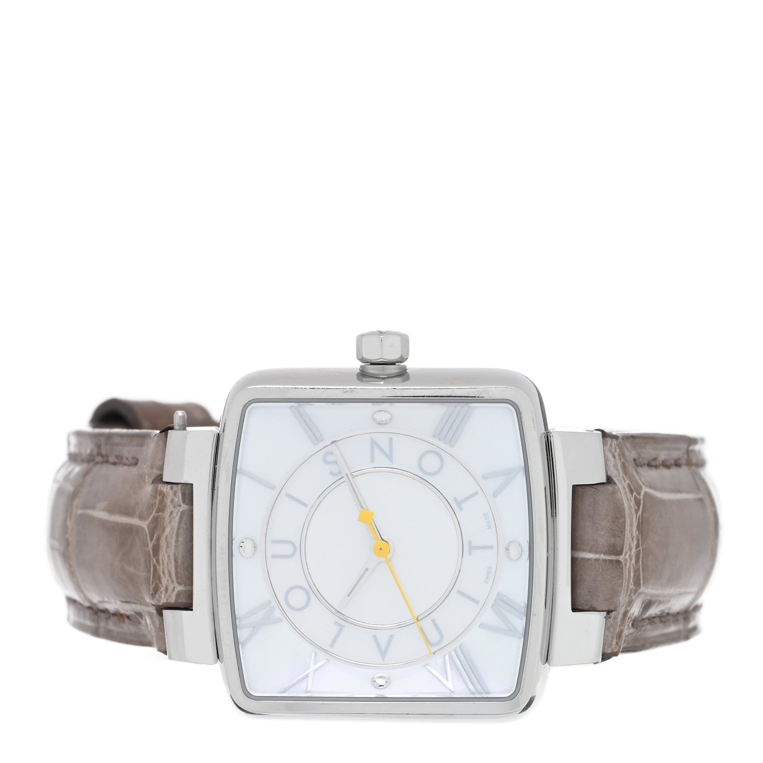 Louis Vuitton Stainless Steel Alligator Mother of Pearl 28mm Speedy Magic Quartz Watch 2 of 4