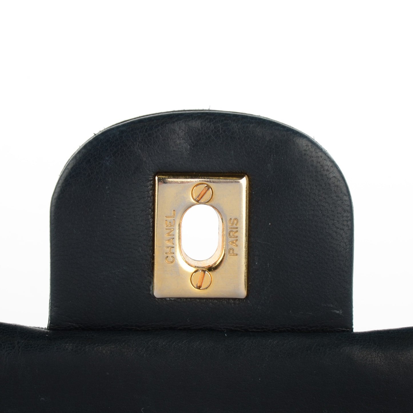 Lambskin Quilted Small Double Flap Black