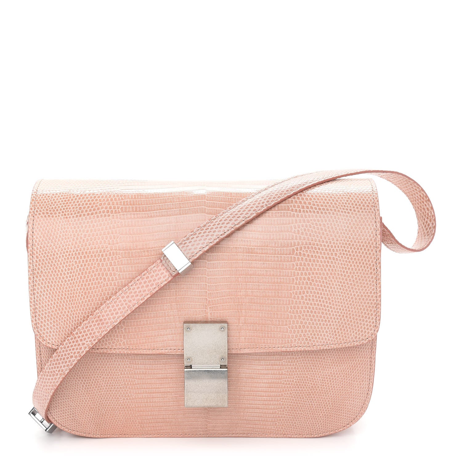 Celine Lizard Medium Classic Box Flap Bag Pink 1 of 8