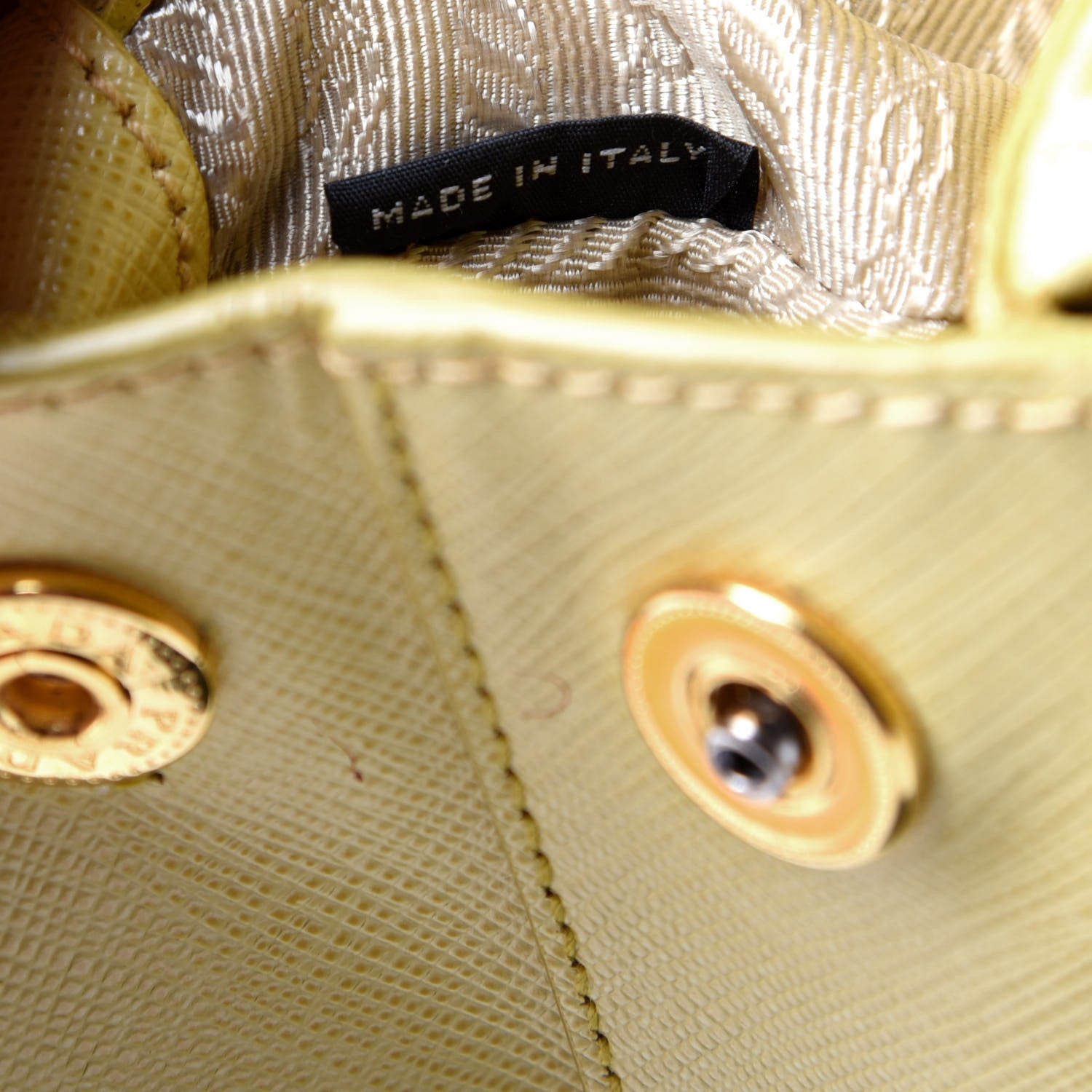 Prada Saffiano Lux Mini Galleria Double Zip Tote Ginestra 8 of 10