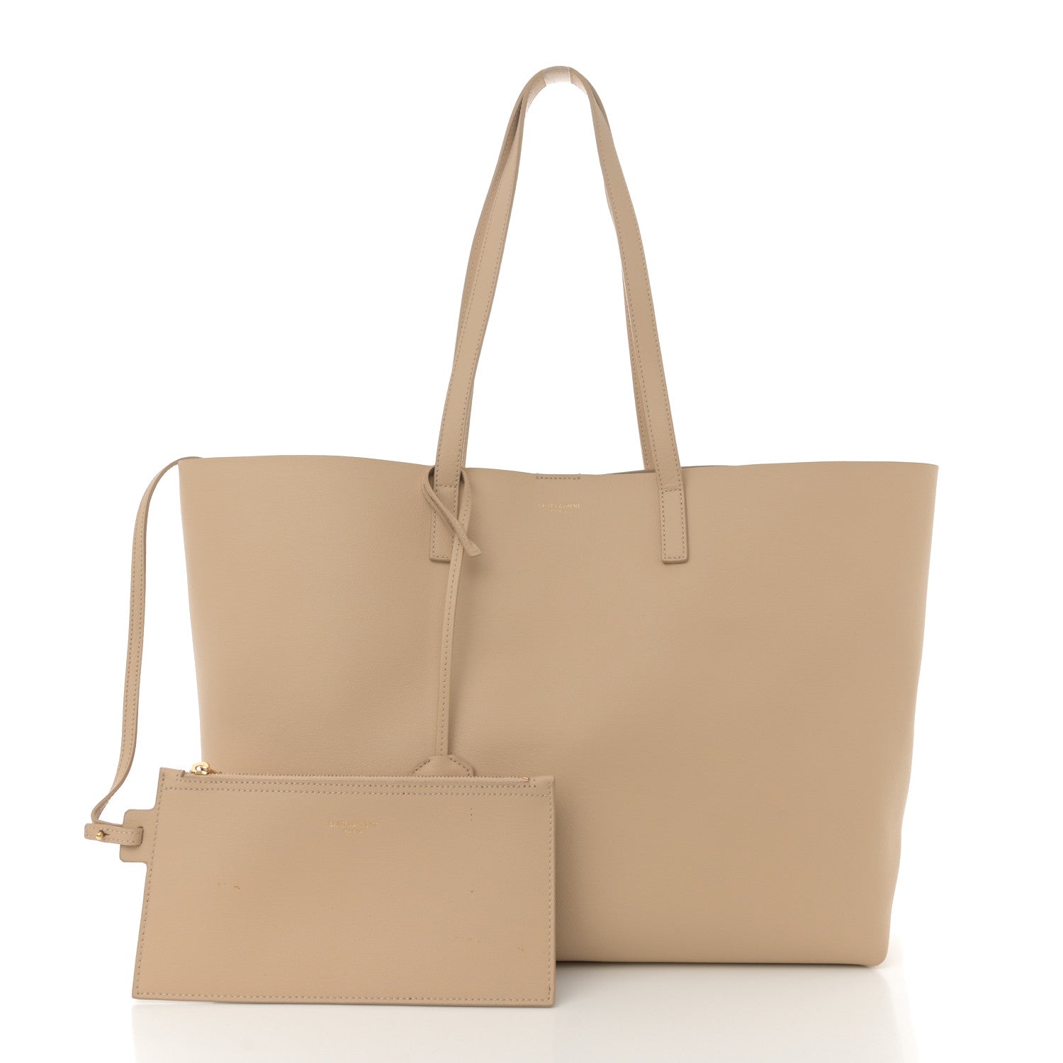 Saint Laurent Calfskin Large Shopping Tote Nude Powder 3 of 11