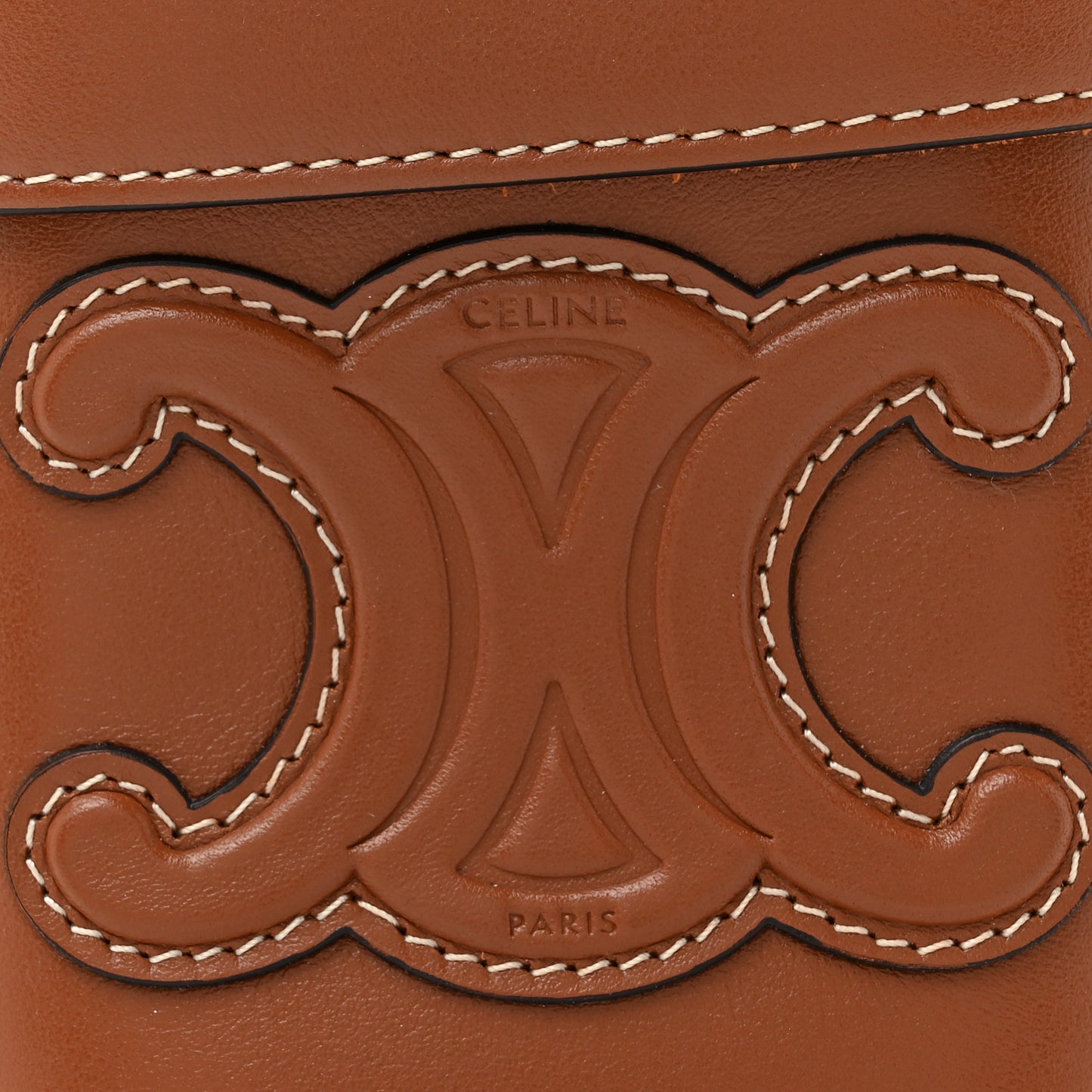 Smooth Calfskin Small Cuir Triomphe Box Tan