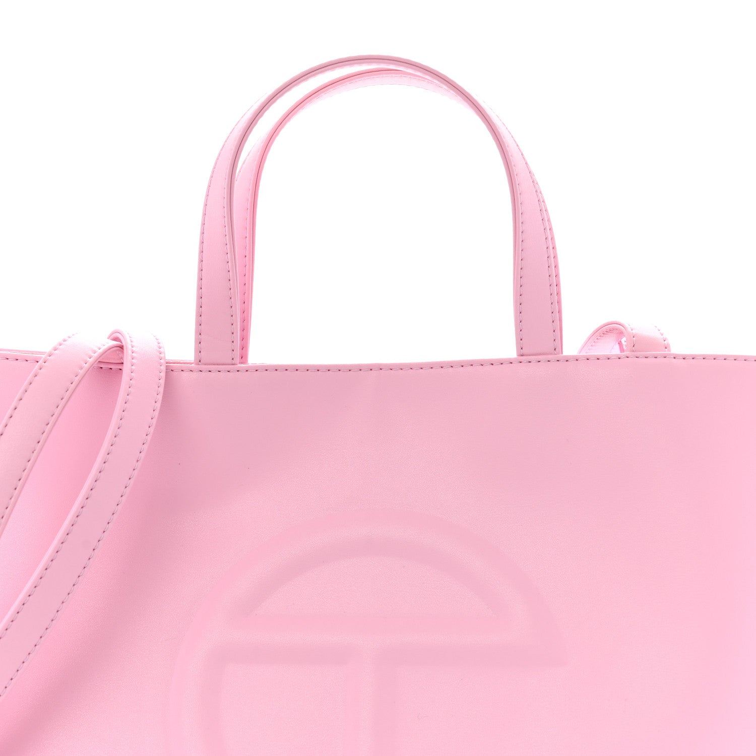 Telfar Vegan Leather Medium Shopping Bag Bubblegum 8 of 13