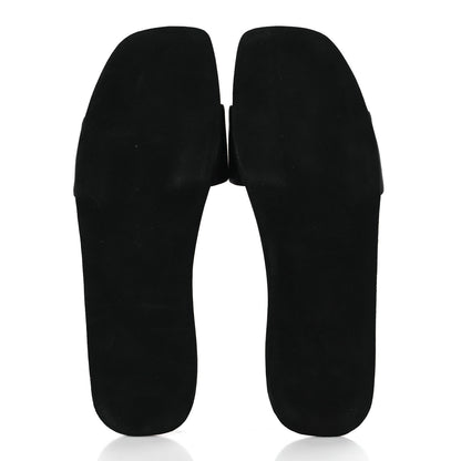 Prada Satin Travel Slide Sandals M 37.5 38.5 Black 5 of 8