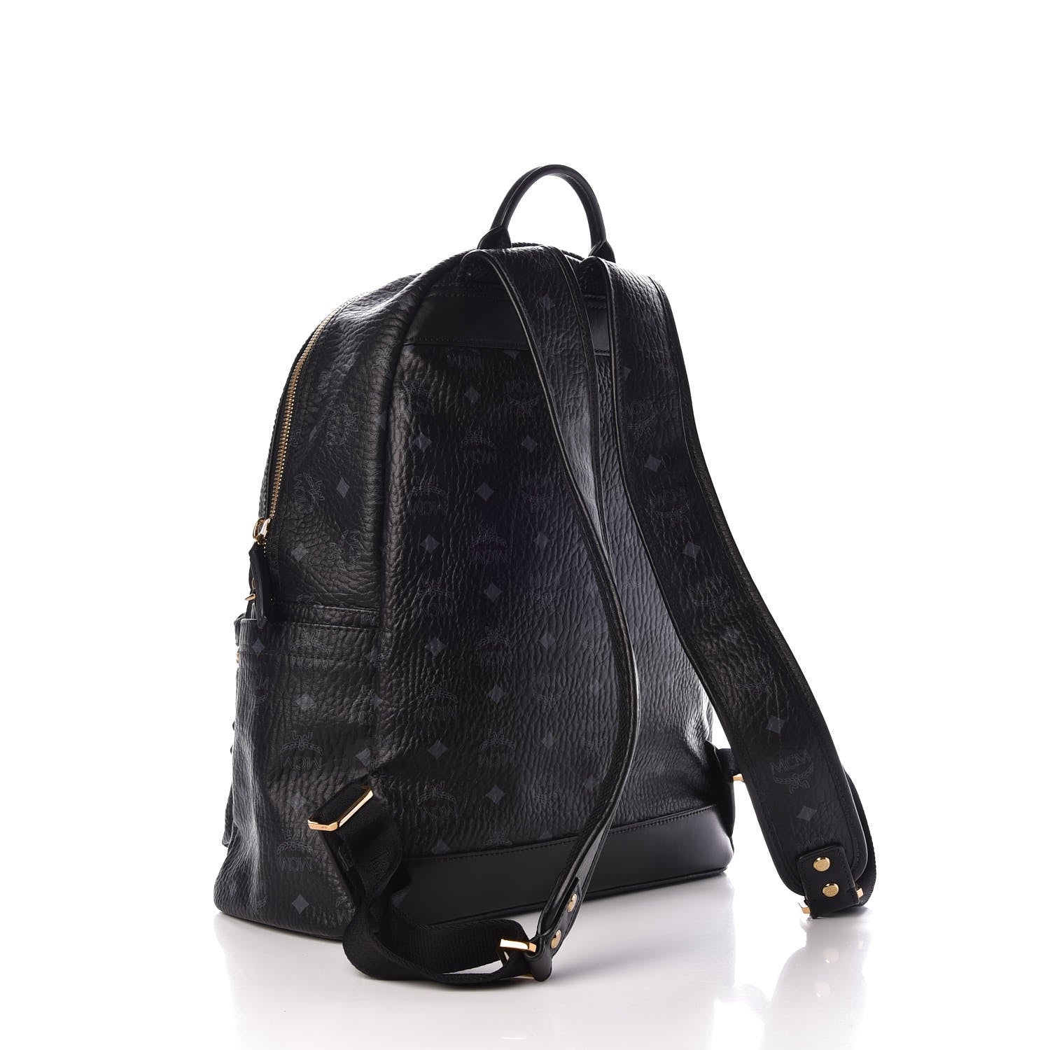 MCM Visetos Studded Medium Stark M Backpack Black 3 of 7