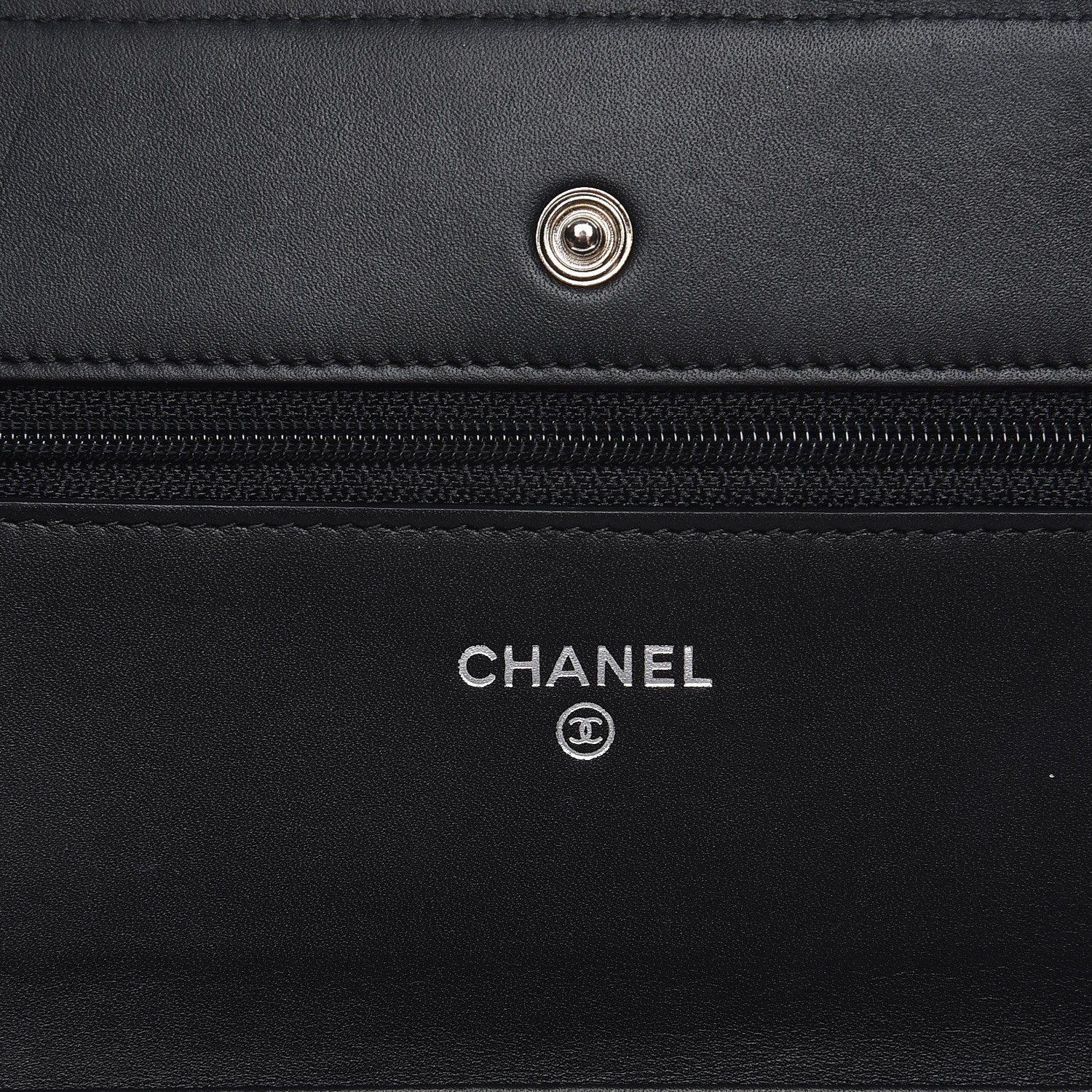 Chanel Patent Quilted Wallet On Chain WOC Black 6 of 9