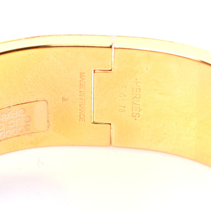 Hermes Enamel Wide Clic Clac H Bracelet PM Orange 4 of 5