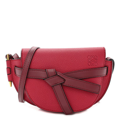 Loewe Grained Calfskin Mini Gate Crossbody Bag Raspberry Wine 1 of 10