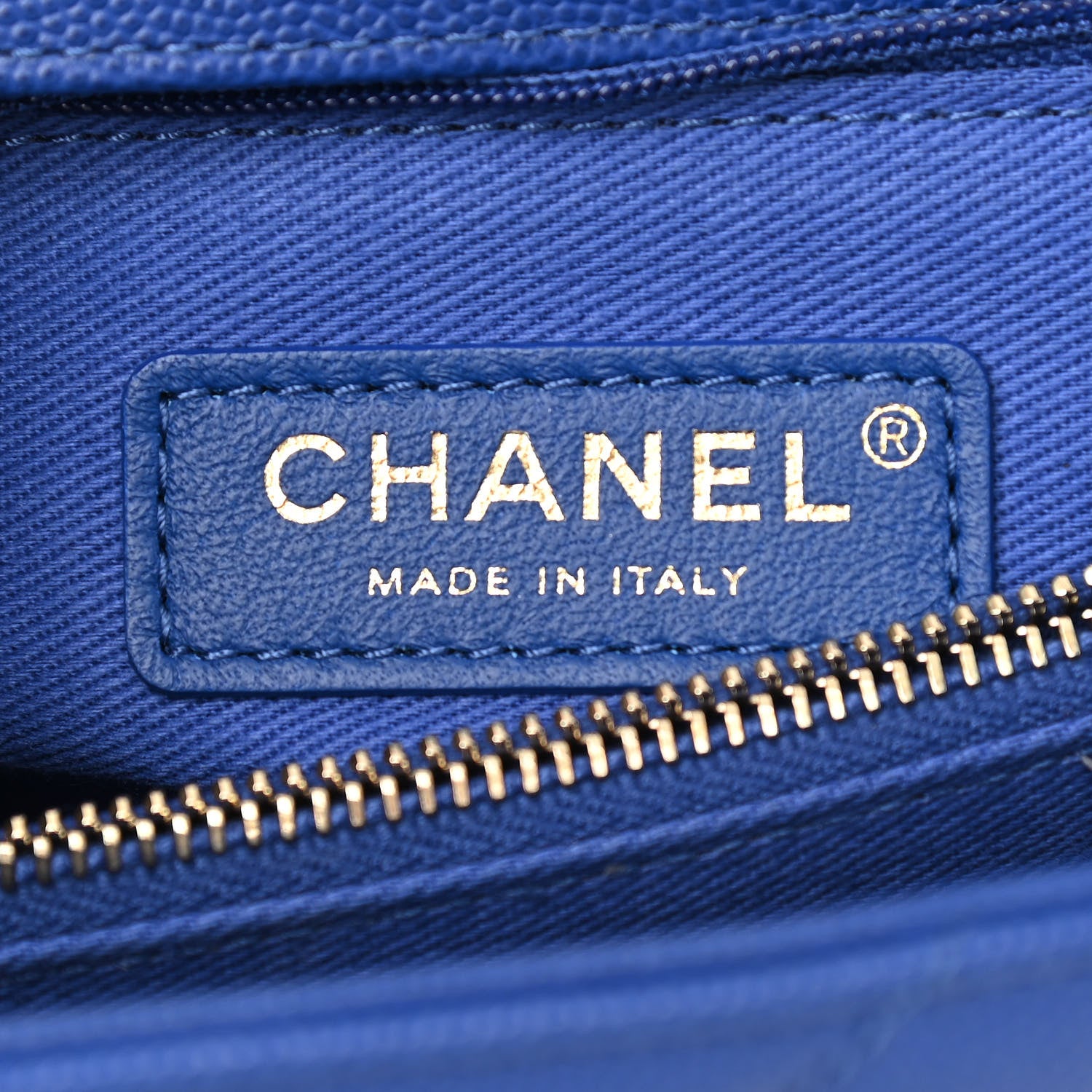 Chanel Caviar Chevron Quilted Small Coco Handle Flap Blue 6 of 11