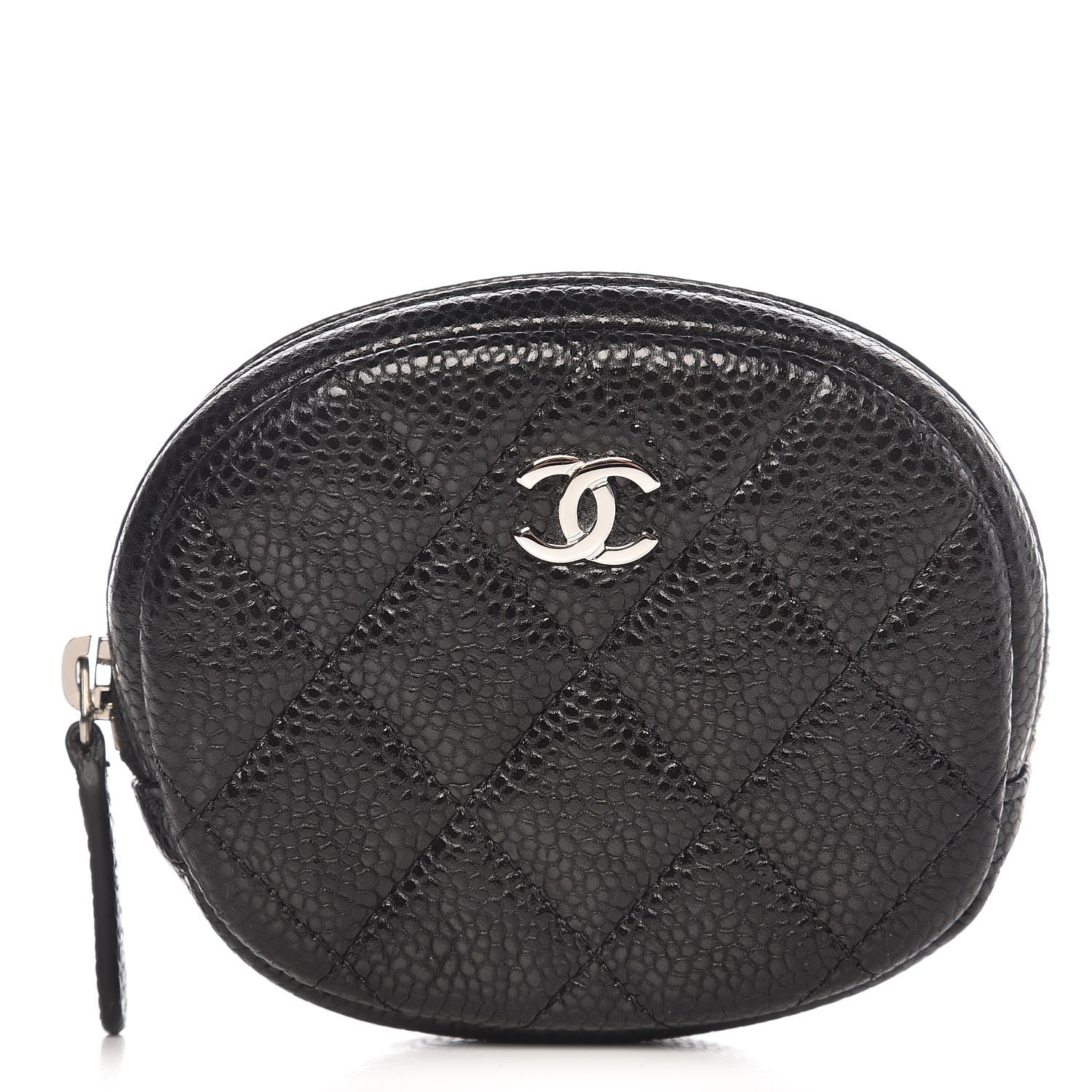 Chanel Caviar Quilted Zip Around Classic Coin Purse Black 1 of 8