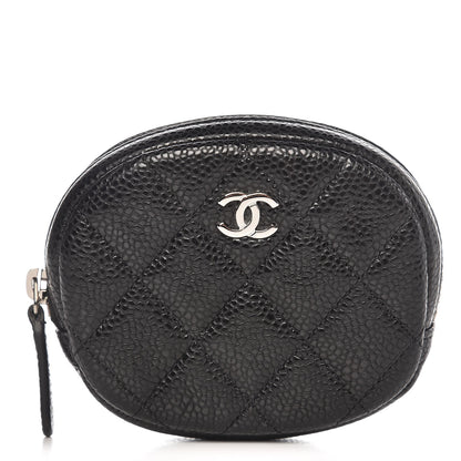 Chanel Caviar Quilted Zip Around Classic Coin Purse Black 1 of 8