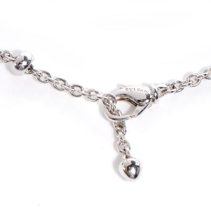 Bulgari BVLGARI Stainless Steel 18K White Gold Black Onyx Optical Illusion Pendant Necklace 4 of 6