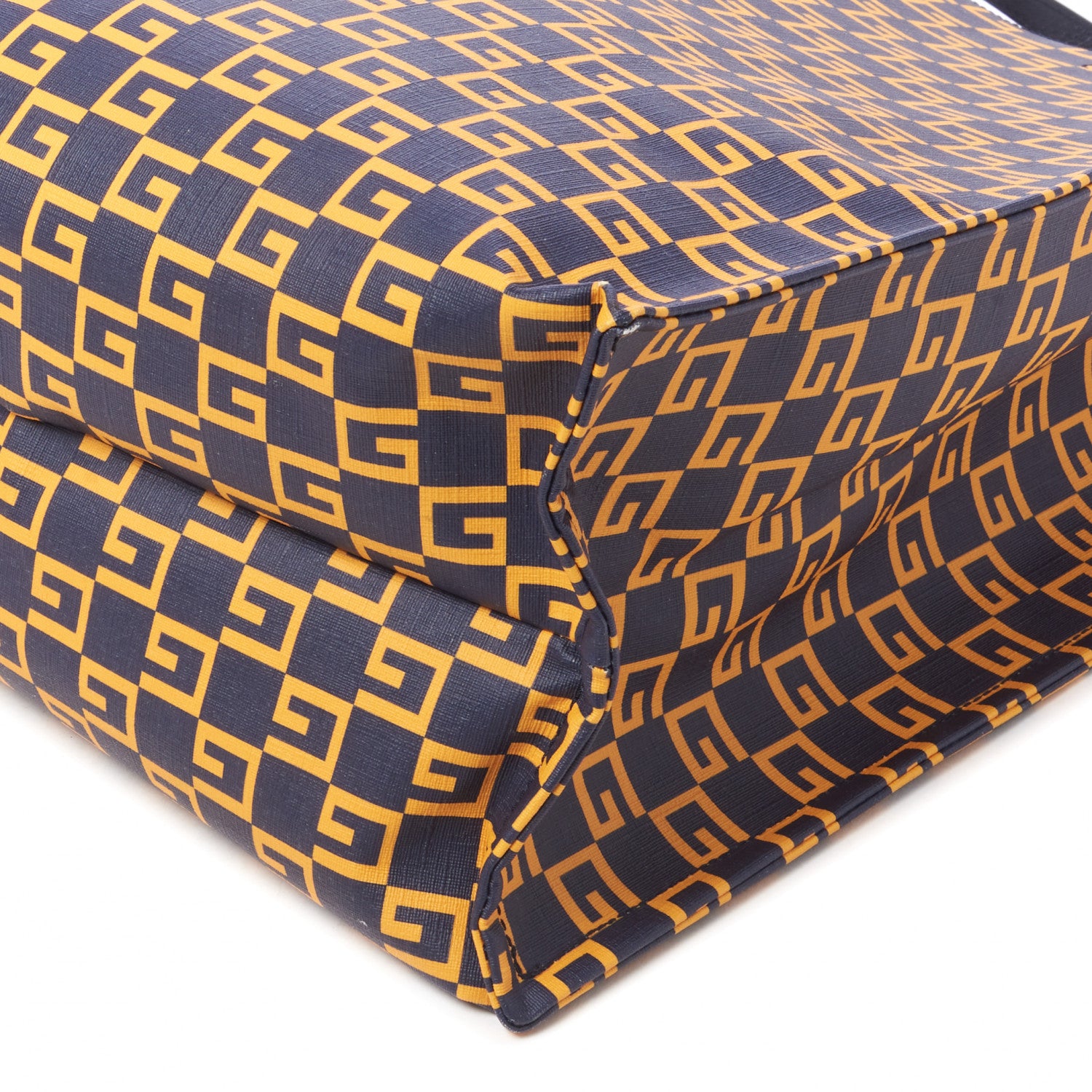 Gucci Coated Canvas Square G Vertical Tote Blue 5 of 7