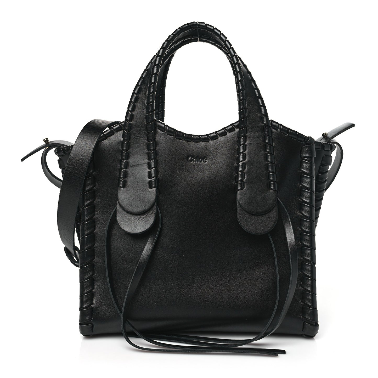 Calfskin Small Mony Tote Black
