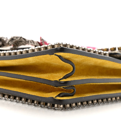 Gucci GG Supreme Monogram Crystal Bow Embroidered Medium Dionysus Shoulder Bag Yellow 11 of 13