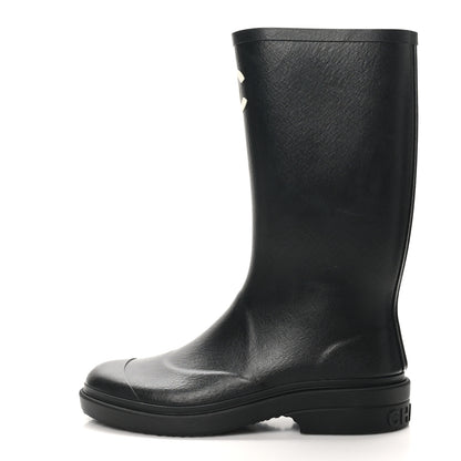 Chanel Caoutchouk CC High Boots 39 Black 1 of 8