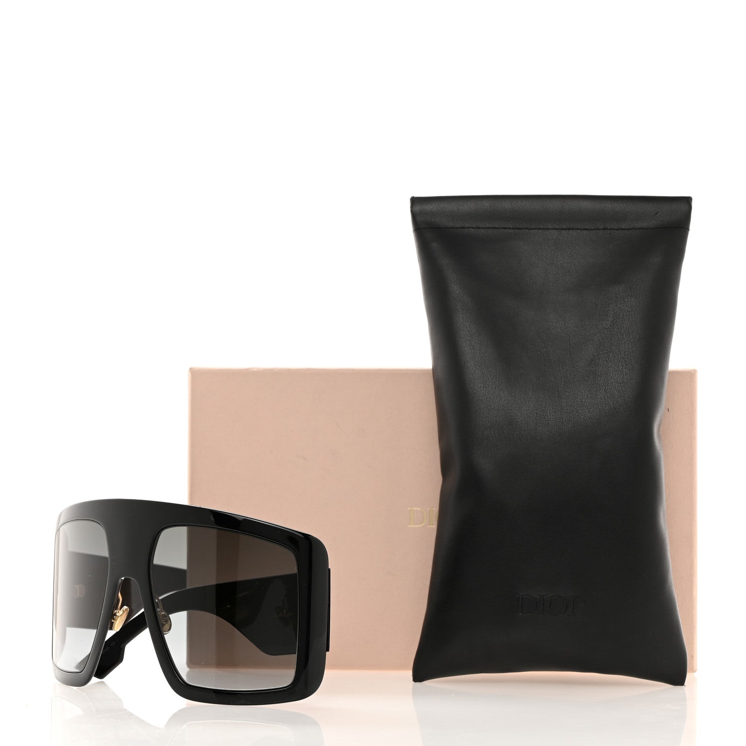 Christian Dior Acetate DiorSo Light 1 Shield Sunglasses Black 2 of 8