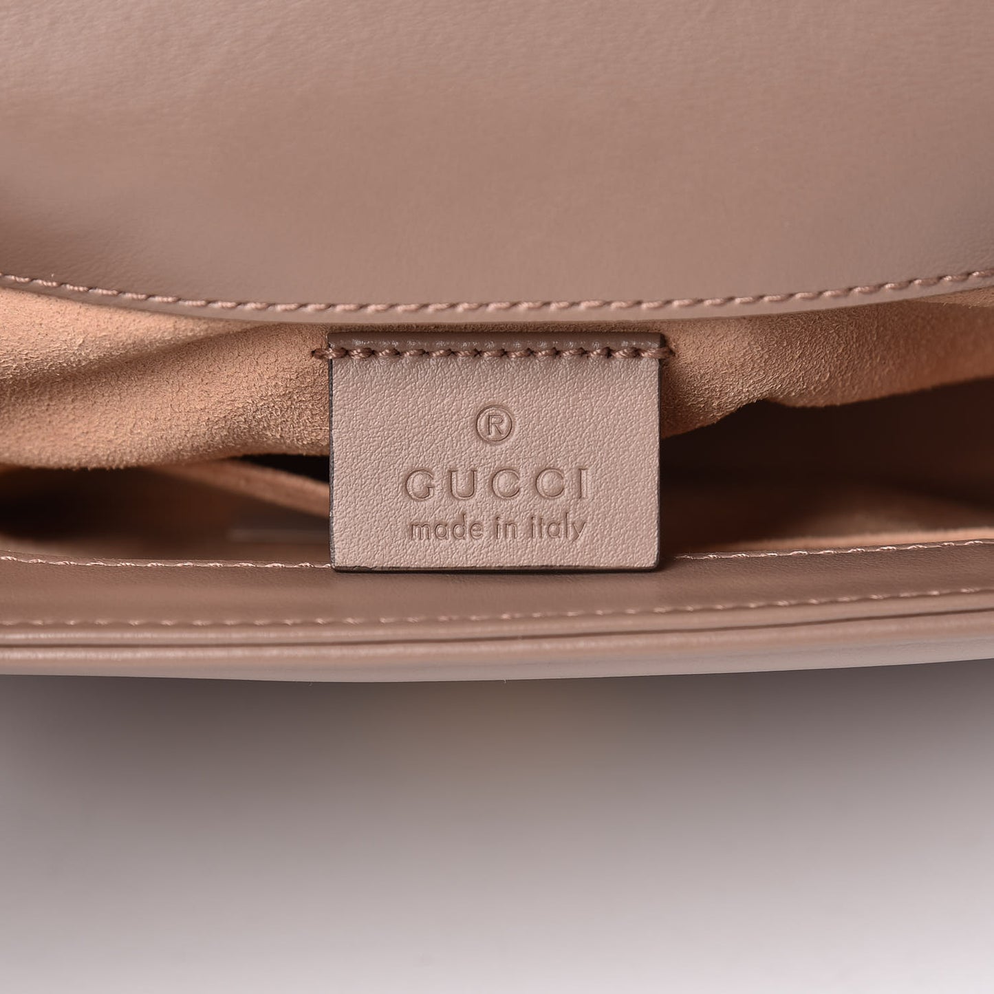 Calfskin Matelasse Mini GG Marmont Top Handle Shoulder Bag Porcelain Rose