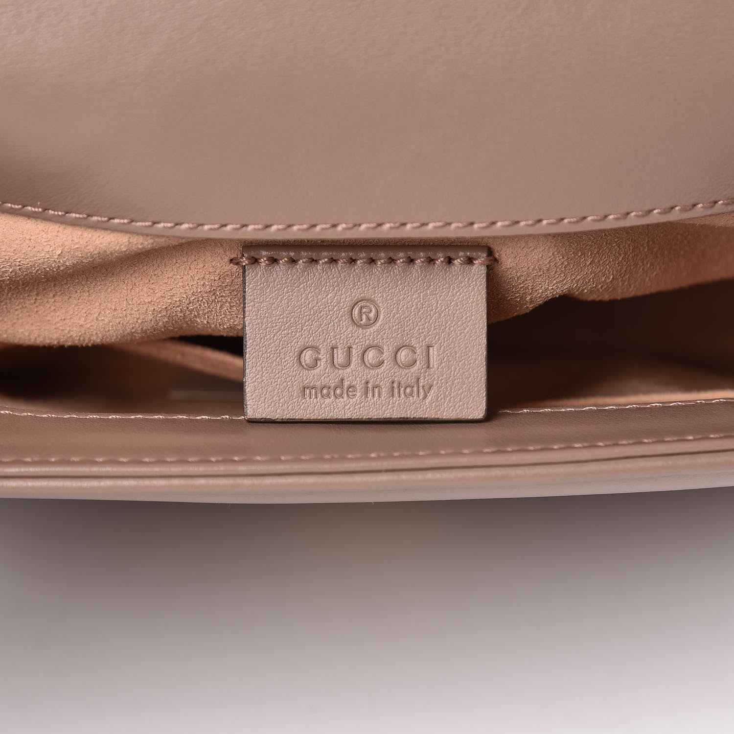 Gucci Calfskin Matelasse Mini GG Marmont Top Handle Shoulder Bag Porcelain Rose 6 of 10
